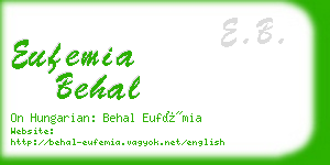 eufemia behal business card